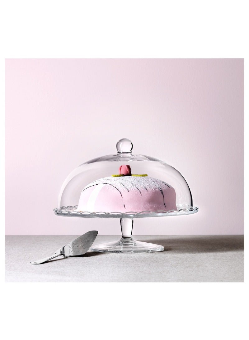 حامل تقديم مع غطاء، زجاج شفاف، 29سم - Image 4