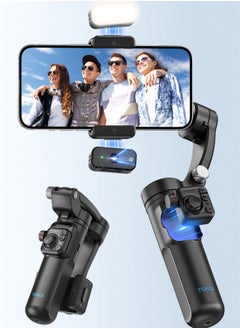 TOKQI Handheld 3-Axis Gimbal Stabilizer for Phone Vlog Gimbal Anti-Shake with Detachable Remote Control Mini Tripod Max. 280g Payload Replacement for iPhone 16/15/14/13/12 Android Phones  - Image 3