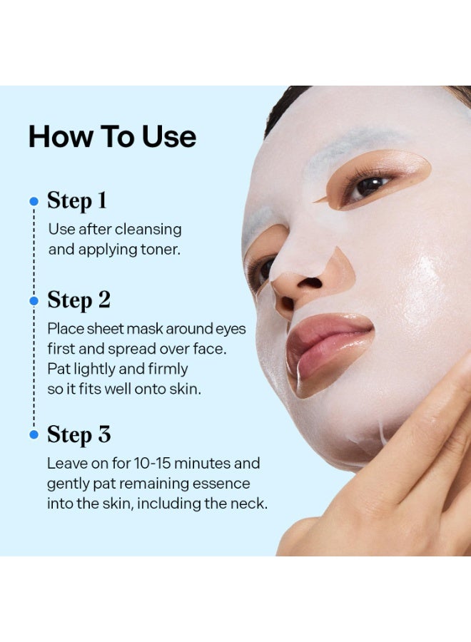 Torriden Dive In Mask | Korean Hydrating Face Mask with 5D Hyaluronic Acid | Deeply Moisturizing, Soothing & Boosts Skin Elasticity (Set of 10 Sheet Masks, 27ml Each) - Image 4