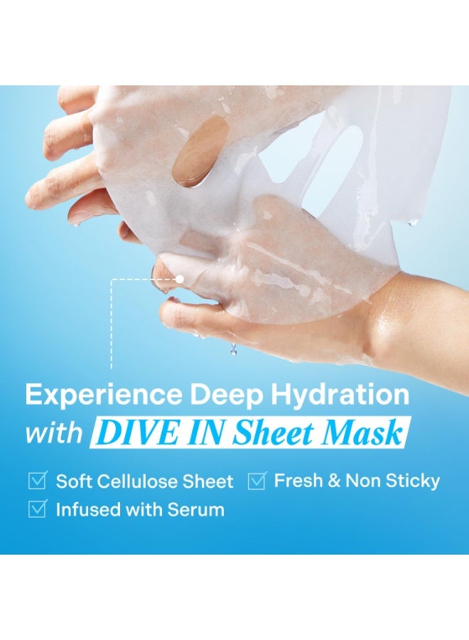 Torriden Dive In Mask | Korean Hydrating Face Mask with 5D Hyaluronic Acid | Deeply Moisturizing, Soothing & Boosts Skin Elasticity (Set of 10 Sheet Masks, 27ml Each) - Image 3