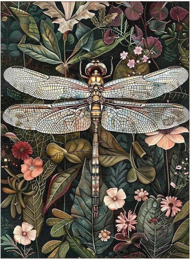 TREXEE Dragonfly Paint by Numbers Kit for Adults Kids Beginners, DIY Dragonfly Acrylic Painting on Canvas for Home Wall Art Decor Gift, Multicolor (50X40 CM)(Without Frame) - Image 1