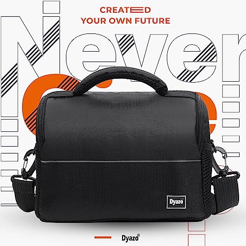 Dyazo Light Weight Water Resistant Single Shoulder Crossbody Camera Bag/Case Compatible for Sony Canon Nikon SLR DSLR Mirrorless Cameras and Lenses (Black & Grey) - Image 3