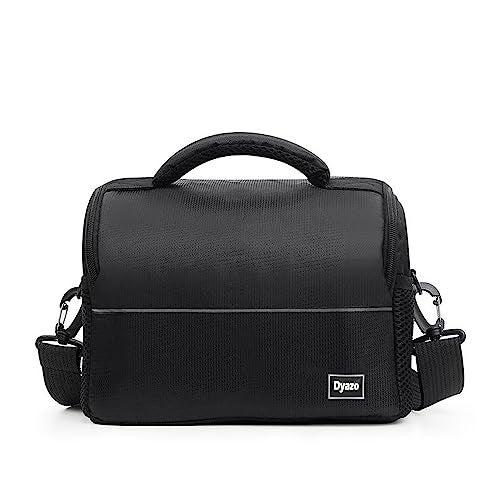 Dyazo Light Weight Water Resistant Single Shoulder Crossbody Camera Bag/Case Compatible for Sony Canon Nikon SLR DSLR Mirrorless Cameras and Lenses (Black & Grey) - Image 1