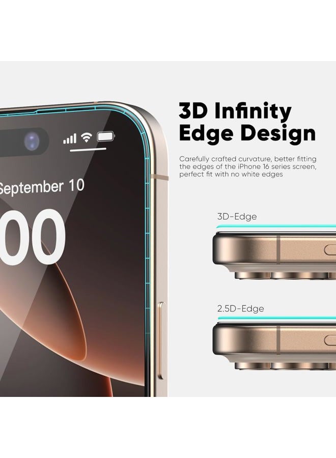 FLOLAB NanoArmour ONETIME PRO for iPhone 16 Pro Max Screen Protector, Anti-Reflective, PolarSpectra Anti-Rainbow, 3D Tempered Glass, Edge Reinforced, Easy Install, Dust-Free, Scratch Resistant - Image 2