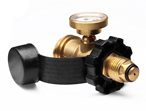 DOZYANT Universal Fit POL Propane Tank Adapter with Gauge - Converts POL LP Tank Service Valve to QCC1 / Type 1, Old to New Connection Type - Image 3