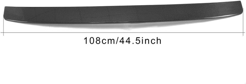 QASULER Carbon Fiber Rear Roof Lip Spoiler for Mercedes-Benz C-Class - Image 2