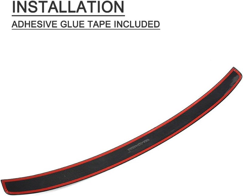 QASULER Carbon Fiber Rear Roof Lip Spoiler for Mercedes-Benz C-Class - Image 3