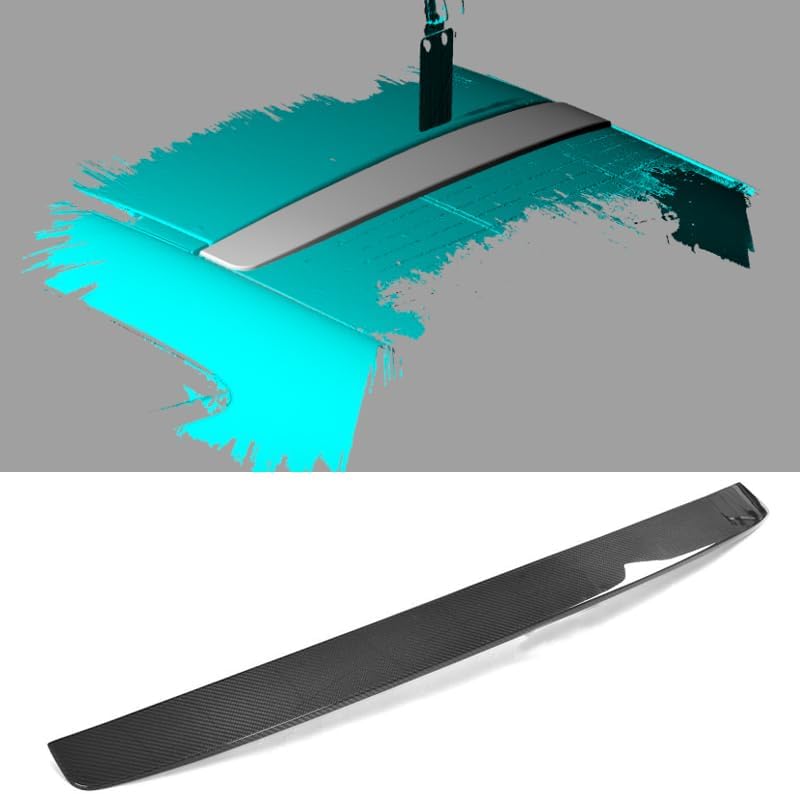 QASULER Carbon Fiber Rear Roof Lip Spoiler for Mercedes-Benz C-Class - Image 5