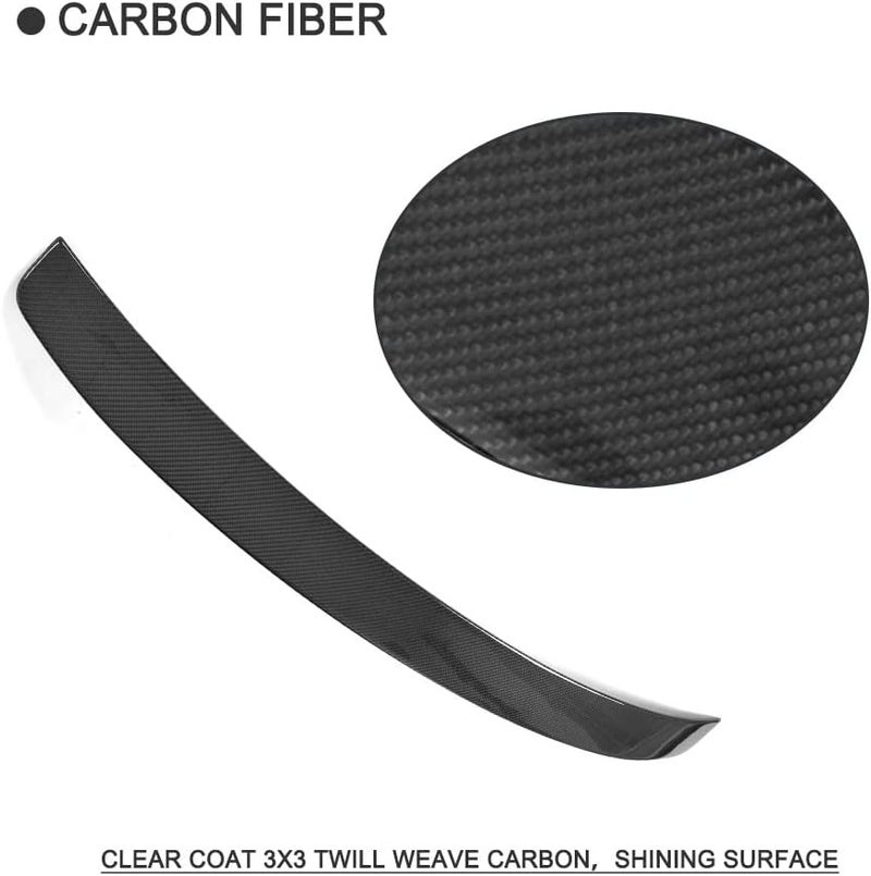 QASULER Carbon Fiber Rear Roof Lip Spoiler for Mercedes-Benz C-Class - Image 4