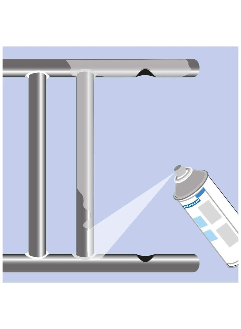 وايكون بخاخ الزنك من شركة وايكون، درجة برايت، 400 مل، مقاوم للصدأ، مقاوم للحرارة ومناسب كطبقة أولية للمعادن، سريع الجفاف، لون الجلفنة - Image 3