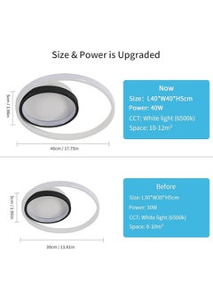Riserva LED Ceiling Panel Modern Bedroom Ceiling Lamp, Black Ceiling Kitchen Lights Bedroom Hallway Living Room，Stairs and corridors  - Image 2