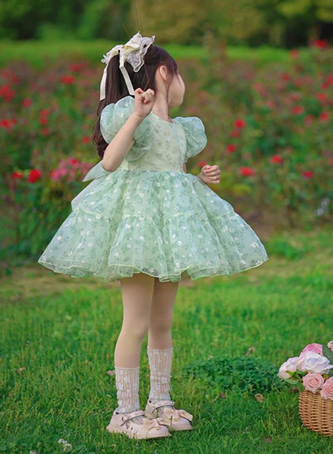 تايك تو فستان بأكمام منفوخة وطبعة زهور - Image 3
