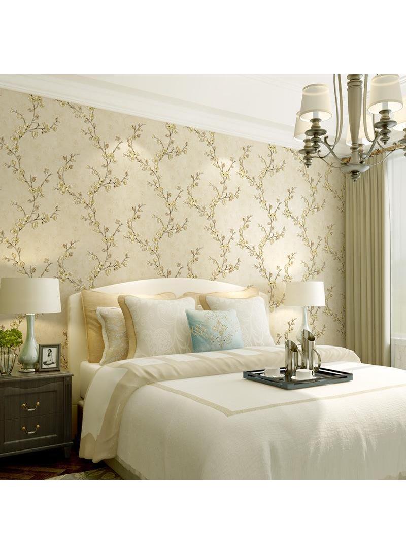 Vintage self-adhesive relief wallpaper Warm bedroom, living room, TV background 0.53 * 3m - Image 1