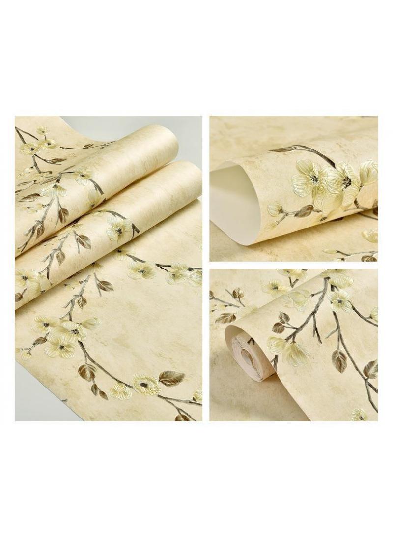 Vintage self-adhesive relief wallpaper Warm bedroom, living room, TV background 0.53 * 3m - Image 3