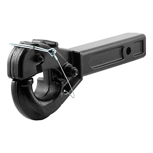 CURT 48005 Pintle Hook Hitch for 2-Inch Receiver, 10,000 lbs, Fits 2-1/2-Inch Lunette Ring - Image 1