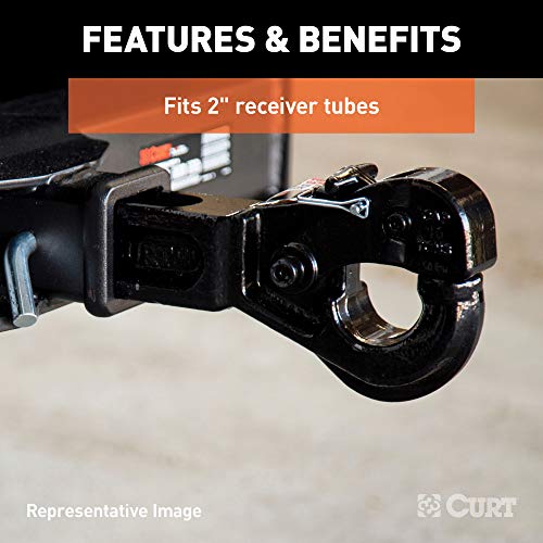 CURT 48005 Pintle Hook Hitch for 2-Inch Receiver, 10,000 lbs, Fits 2-1/2-Inch Lunette Ring - Image 4