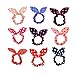 LOVEF 20 PCS Girls Rabbit Ear Hair Tie Bands Ropes Ponytail Holder (20PCS Rabbit Ear) - Image 2