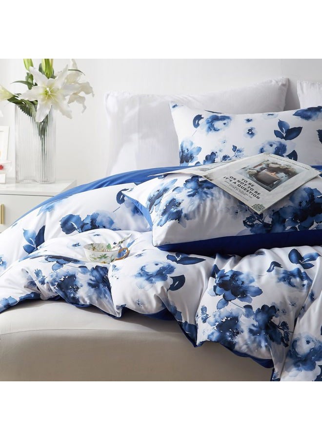 Cupocupa Duvet Cover King Size Set Boho Floral Pattern King Duvet Cover Set for King Size Bed Vintage Soft Bedding Leaf Print Duvet Cover with Pillowcases - Image 5