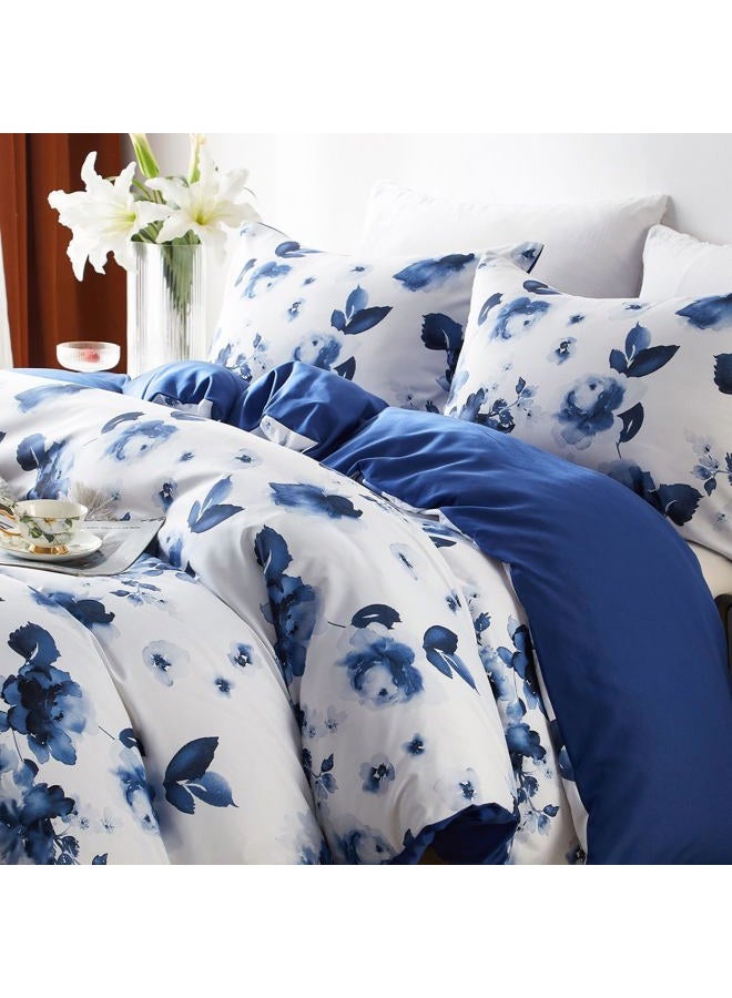 Cupocupa Duvet Cover King Size Set Boho Floral Pattern King Duvet Cover Set for King Size Bed Vintage Soft Bedding Leaf Print Duvet Cover with Pillowcases - Image 3