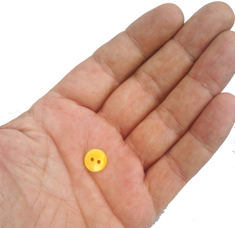 Nesha Design Components NDC Sunglow Yellow Sewing Craft Buttons 100 Pack - Image 2