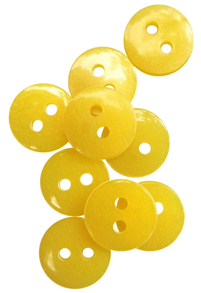Nesha Design Components NDC Sunglow Yellow Sewing Craft Buttons 100 Pack - Image 4