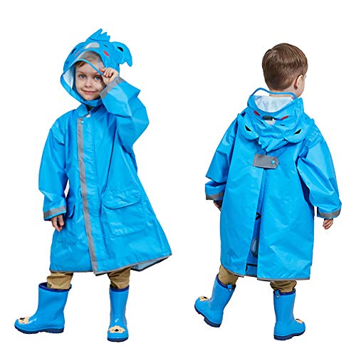 SSAWcasa Rain Poncho Kids with Hood, Toddler Boys Rain Jacket Coat Girls, Waterproof Children Baby Raincoat Rainwear Gear Outerwear - Image 1