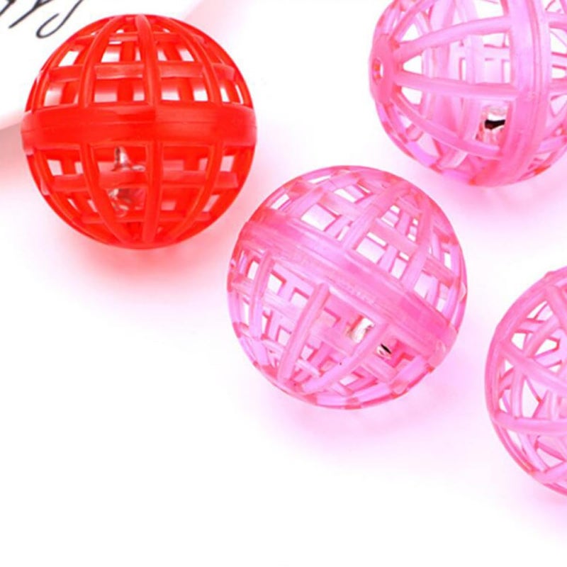 20 Pcs Plastic Cat Balls With Bells Random Colors For Indoor Play And Exercise - Image 4