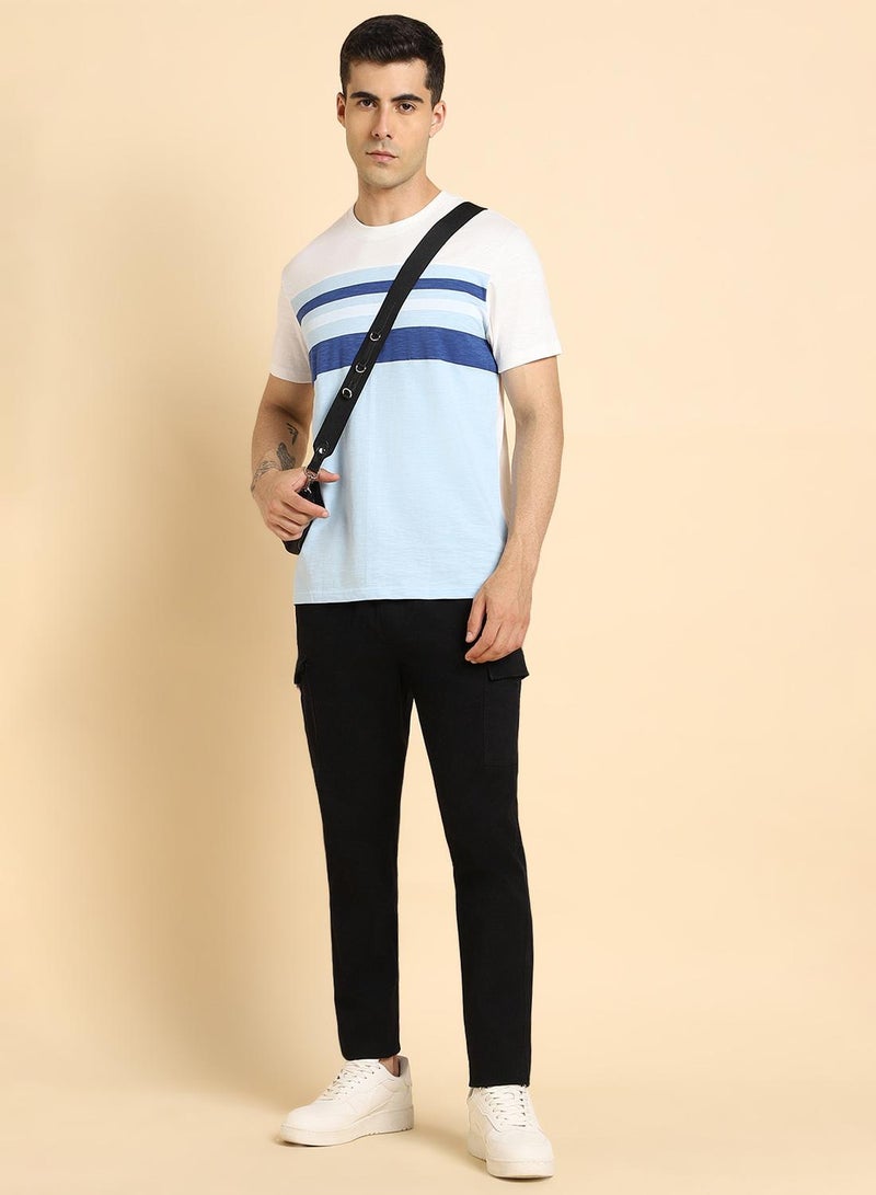 Dennis Lingo Black Slim Fit Cargo Pants for Men - Cotton Lycra, Full Length, Mid Rise, Casual  - Image 1