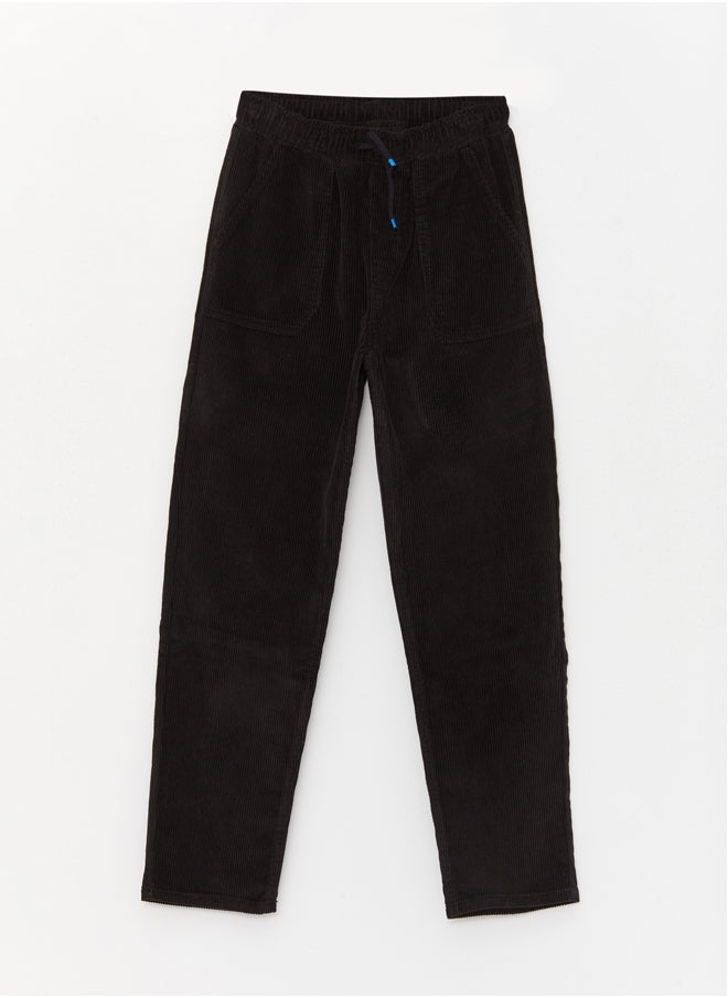 LC WAIKIKI Comfortable Fit Elastic Waist Boy's Velvet Trousers  - Image 1