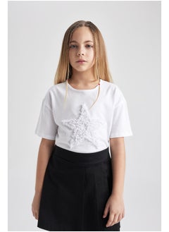 DeFacto Girl Relax Fit Knitted Short Sleeve Body  - Image 3