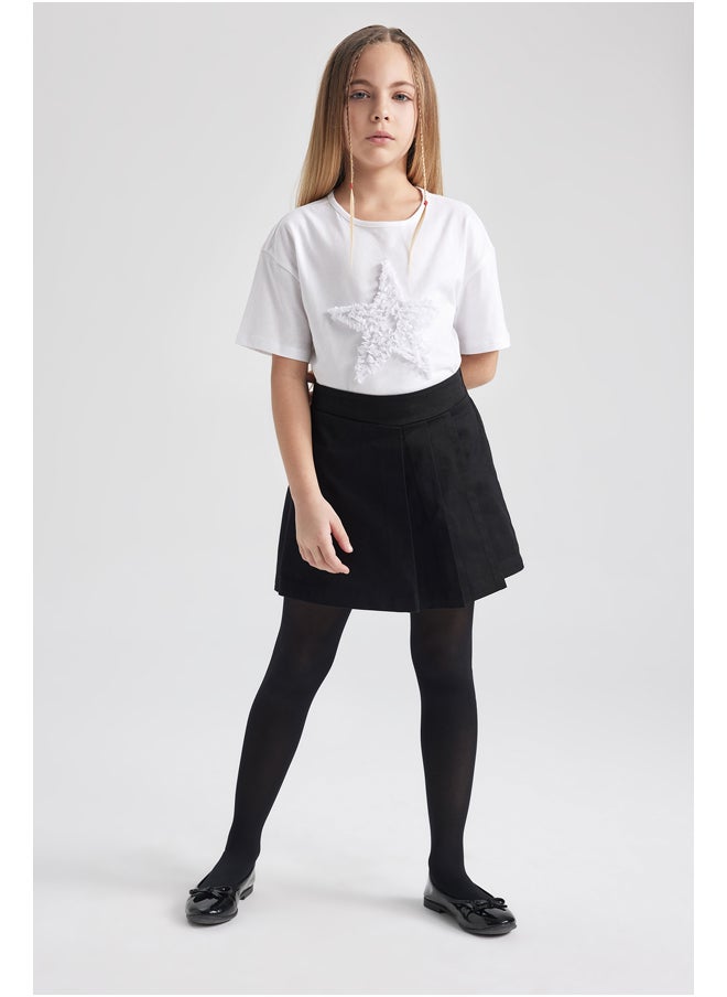 DeFacto Girl Relax Fit Knitted Short Sleeve Body  - Image 4