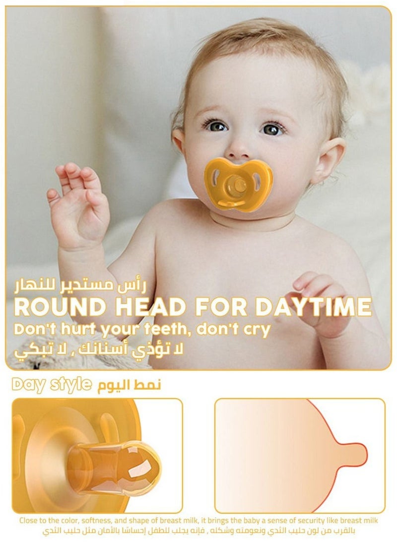 2 PCS Baby Silicone Pacifiers With Holder And Storage Box, Newborn Daily & Night Use Pacifier, Teething Toys For Newborn 0-36 Month - Image 4