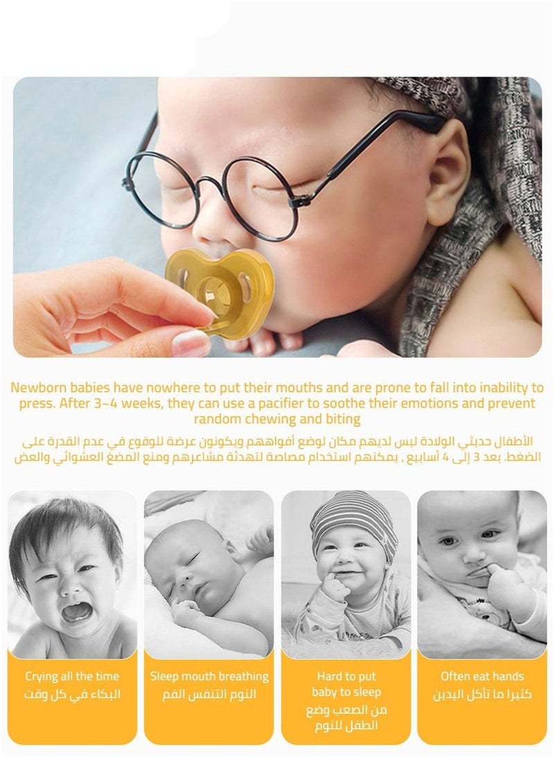 2 PCS Baby Silicone Pacifiers With Holder And Storage Box, Newborn Daily & Night Use Pacifier, Teething Toys For Newborn 0-36 Month - Image 2
