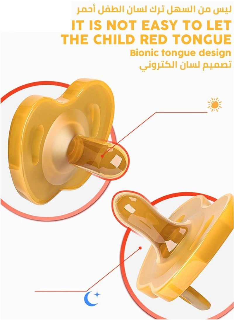 2 PCS Baby Silicone Pacifiers With Holder And Storage Box, Newborn Daily & Night Use Pacifier, Teething Toys For Newborn 0-36 Month - Image 3