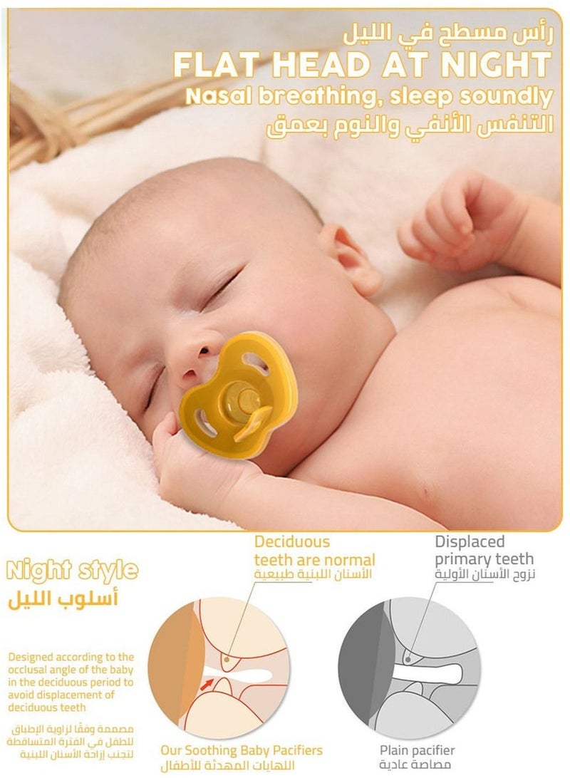 2 PCS Baby Silicone Pacifiers With Holder And Storage Box, Newborn Daily & Night Use Pacifier, Teething Toys For Newborn 0-36 Month - Image 5