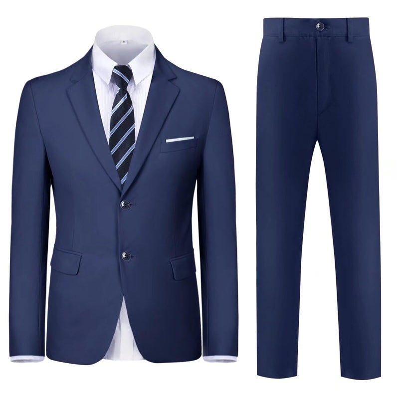 Toddler Boys Suits Size 6 Navy Blue Kids Ring Bearer Outfits for Boy
