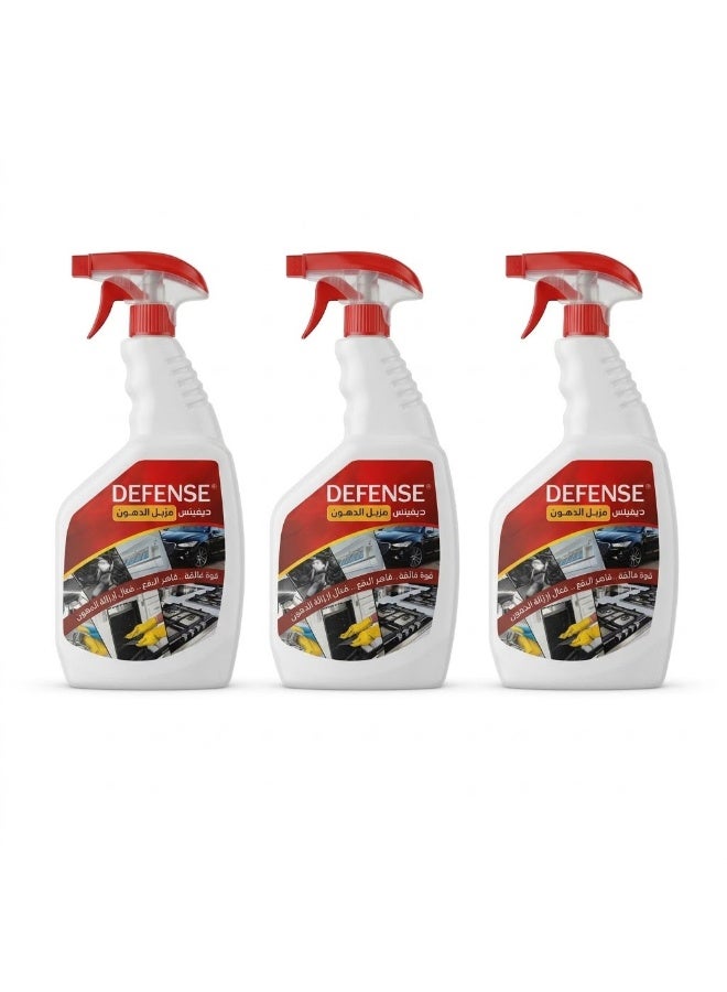 Defense All-Purpose Cleaner and Degreaser Spray – 3 Bottles (1 Liter Each) - Image 1