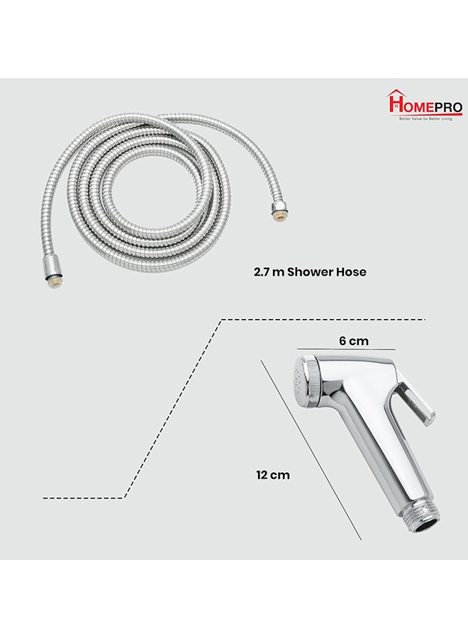 Home Pro Home Pro Handheld Bidet Sprayer Dual Function Faucet Sprayer Rinser with Long Hose Easy To Install Ideal For Bathroom Shower Head Baby Cloth Diaper for Feminine Hygiene Bathing Pets  - Image 4