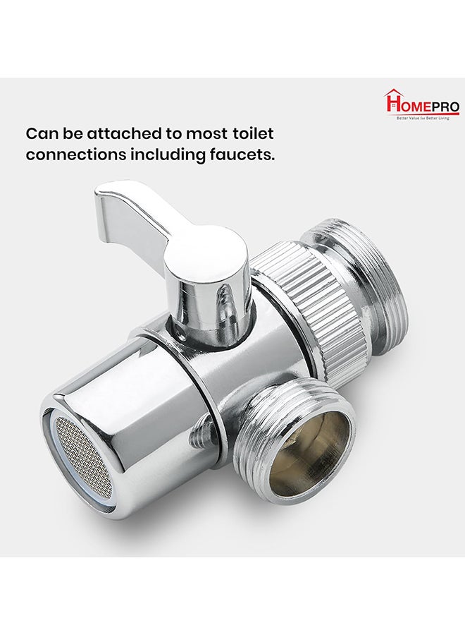 Home Pro Home Pro Handheld Bidet Sprayer Dual Function Faucet Sprayer Rinser with Long Hose Easy To Install Ideal For Bathroom Shower Head Baby Cloth Diaper for Feminine Hygiene Bathing Pets  - Image 5