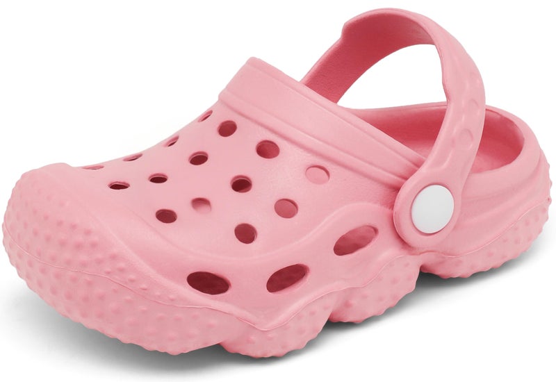 ChayChax Kid's Garden Clogs Cute Slides Sandals Toddlers Beach Pool Shower Shoes with Non-Slip Sole,Toddler 8,Pink A - Image 4