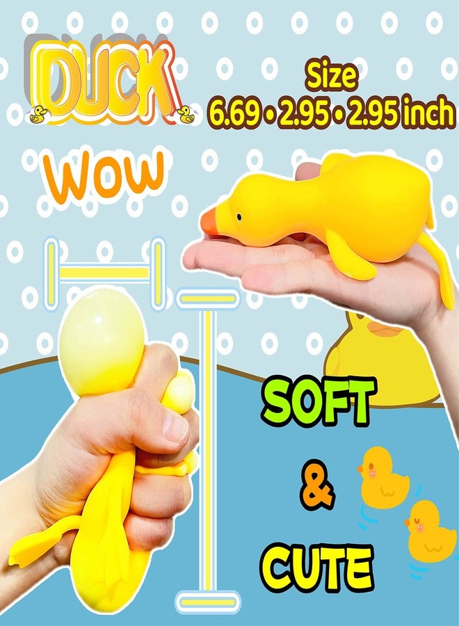 Kawaite Duck Dough Ball Fidget Toys 1 Pack - Squishy Stress Balls for Kids and Adults - Squishy Squeeze Ball Toys, Soft Animal Squish Stretch Ball, Ideal for Anxiety Relief, Improve Focus, Relax - Image 4
