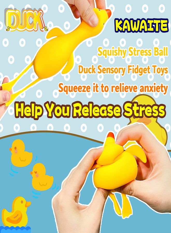 Kawaite Duck Dough Ball Fidget Toys 1 Pack - Squishy Stress Balls for Kids and Adults - Squishy Squeeze Ball Toys, Soft Animal Squish Stretch Ball, Ideal for Anxiety Relief, Improve Focus, Relax - Image 5