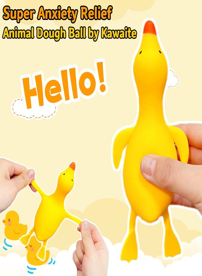 Kawaite Duck Dough Ball Fidget Toys 1 Pack - Squishy Stress Balls for Kids and Adults - Squishy Squeeze Ball Toys, Soft Animal Squish Stretch Ball, Ideal for Anxiety Relief, Improve Focus, Relax - Image 2