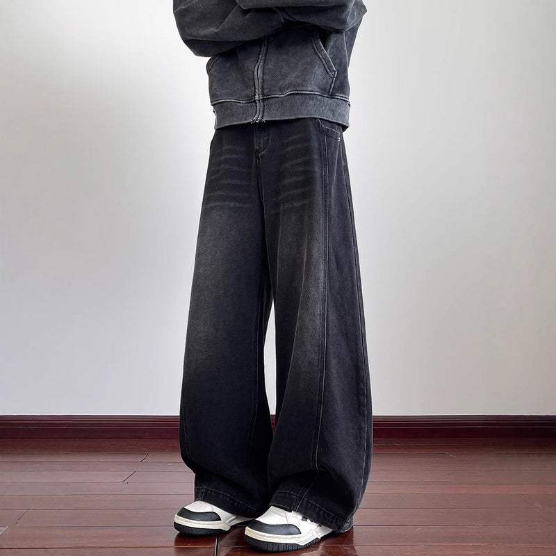 Unisex Classic Denim Jeans Loose Fit Daily Outdoor Wear - Image 3