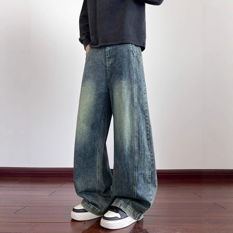 Unisex Classic Denim Jeans Loose Fit Daily Outdoor Wear - Image 2