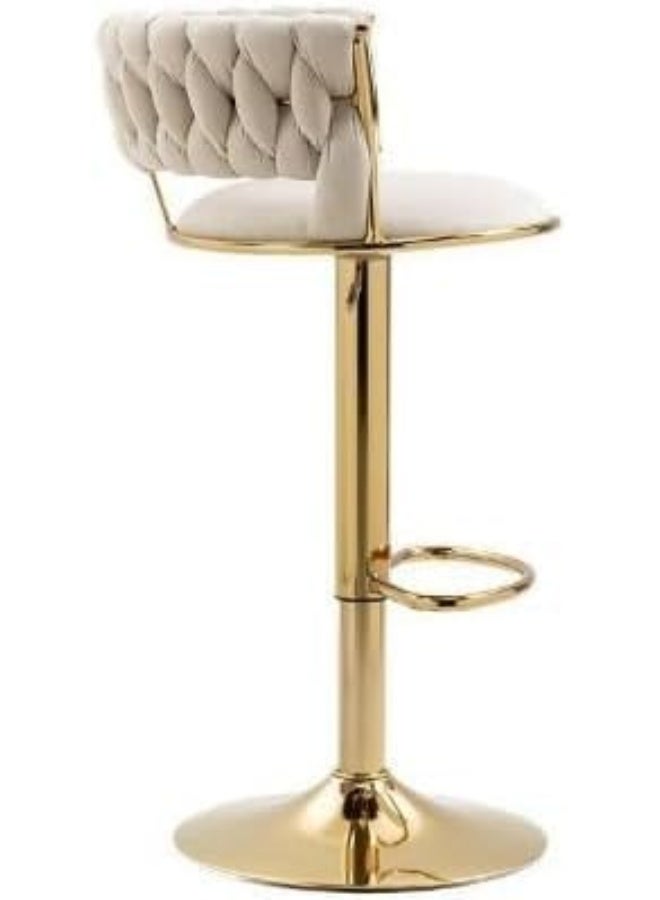 كرسي بار مبطن بإطار معدني قابل للتعديل في الارتفاع مجموعة 2 قطعة - Image 4