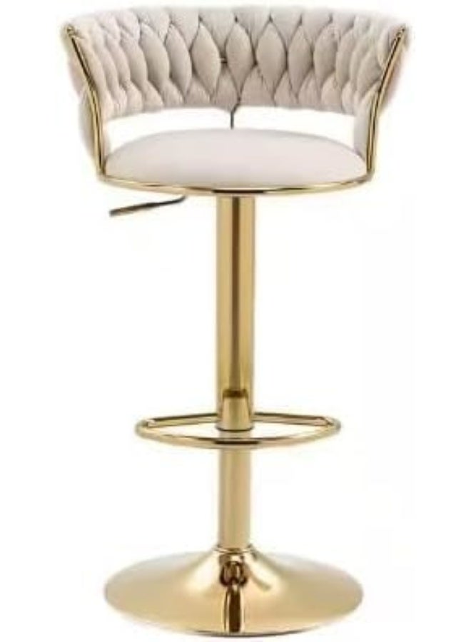 كرسي بار مبطن بإطار معدني قابل للتعديل في الارتفاع مجموعة 2 قطعة - Image 3