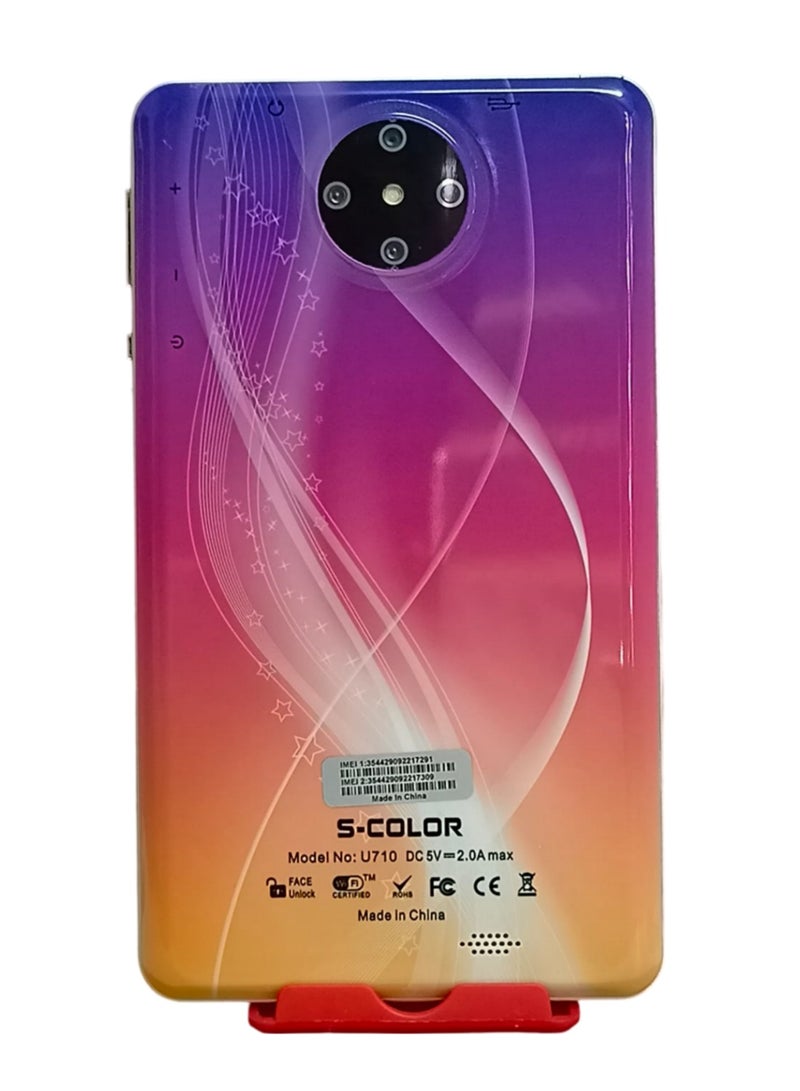S-Color U-710 Android Tablet 7-Inch Dual SIM Blue/Orange 6GB RAM 128GB ROM 4G-LTE - Image 1