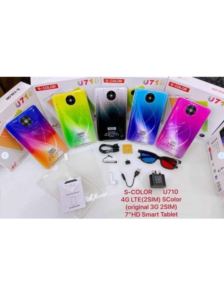 S-Color U-710 Android Tablet 7-Inch Dual SIM Blue/Orange 6GB RAM 128GB ROM 4G-LTE - Image 5