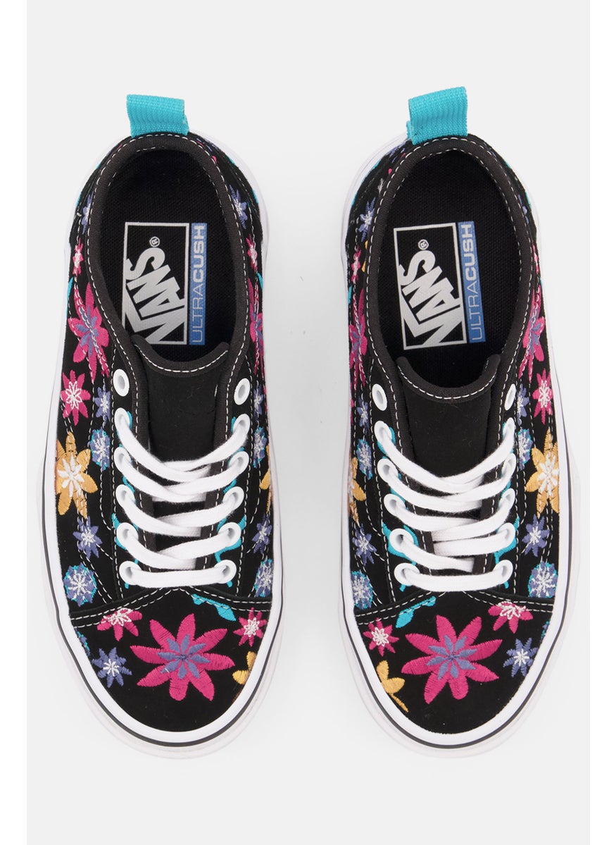 VANS Women Sentry Old Sko Embroidered Lace Up Casual Shoes, Black Combo  - Image 2